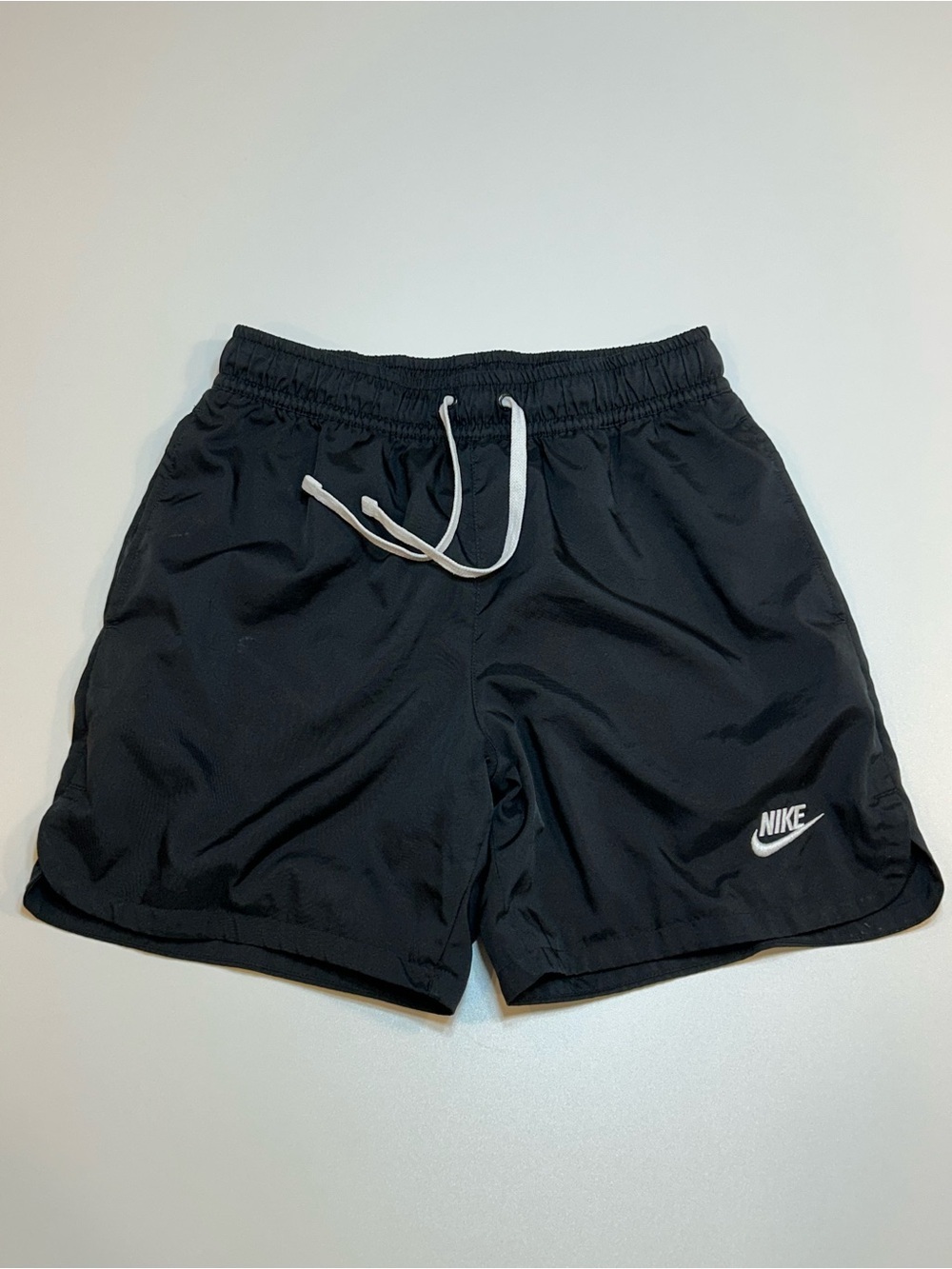 Nike Black Woven Drawstring Athletic Running Lounge Volley Shorts